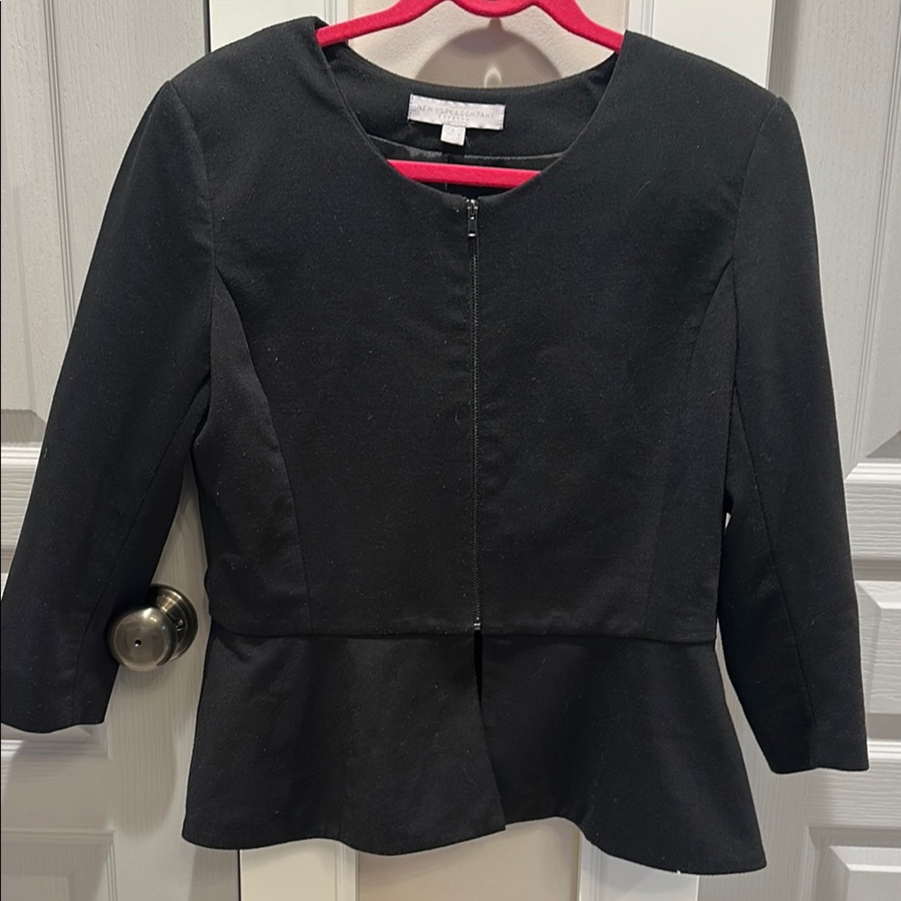 New York & Company Peplum Fitted Blazer Suit Jacket